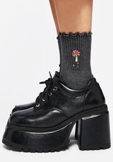 Morchella Bestickt Pilz Socken