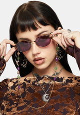 Whimsigoth Perle & Anhänger Kette Sunglasses