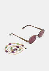 Whimsigoth Perle & Anhänger Kette Sunglasses