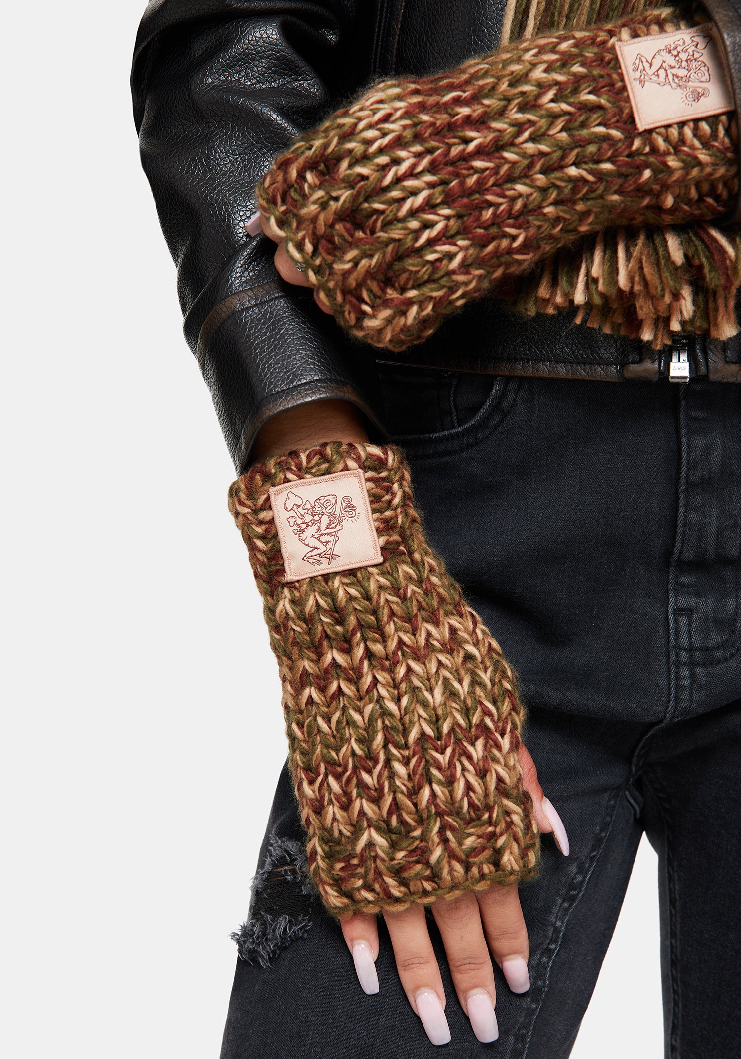Daphne Frosch Flicken Handschuhe