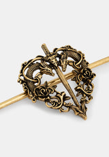 Ignithar Dragon Herz Haar Anstecknadel
