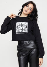 Demons Crop Sweat Top