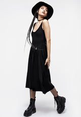 Astarte Basque Waistline Jersey Midi Kleid