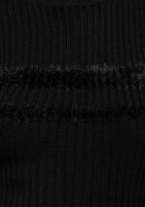Typhon Streifen Gestrickt Maxi Kleid