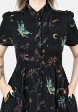 Rosanella Floral Print Midi Shirt Dress