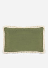 Swamplife Bestickt Velours Rectangle Fringe Kissen