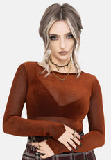 Soulthorn Lang Ärmel Mesh Top