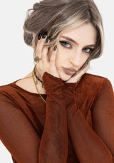Soulthorn Lang Ärmel Mesh Top