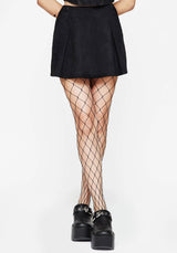 Lauma Bestickt Kunst- Suede Skort