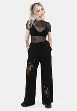 Foxglove Embroidered Straight Leg Jogger