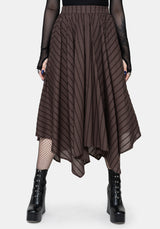 Blythe Taschentuch Saum Midaxi Rock - Braun