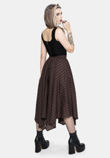 Blythe Taschentuch Saum Midaxi Rock - Braun