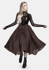 Blythe Taschentuch Saum Midaxi Rock - Braun