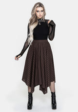 Blythe Taschentuch Saum Midaxi Rock - Braun