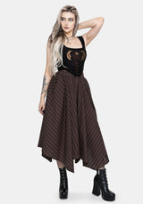 Blythe Taschentuch Saum Midaxi Rock - Braun