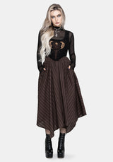 Blythe Taschentuch Saum Midaxi Rock - Braun