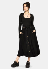 Abellona Bestickt Krawatte Taille Midaxi Rock