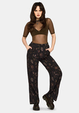 Angela Folk Druck Weit Bein Hose