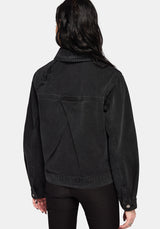 Selin Embroidered Boxy Denim Jacket