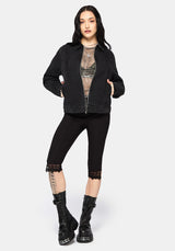 Selin Embroidered Boxy Denim Jacket