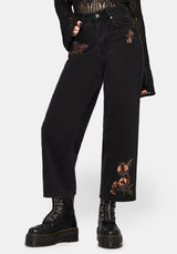 Poison Eden Embroidered Denim Culotte 24" / EU 34
