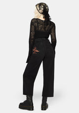 Poison Eden Embroidered Denim Culotte 24" / EU 34
