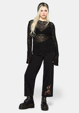 Poison Eden Embroidered Denim Culotte 24" / EU 34