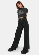 Ayr Broderie Gerade Bein Denim Jean