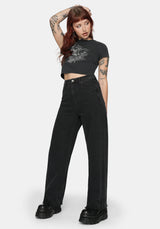 Ayr Broderie Gerade Bein Denim Jean