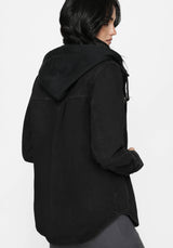 Trellis Kapuze Tasche Denim Hemdjacke