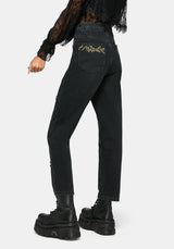 Abellona Bestickt Denim Mom Jean