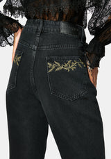 Abellona Bestickt Denim Mom Jean