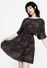 Peaseblossom Celestial Krawatte Back Mini Kleid