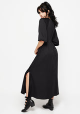 Veil Blumenmuster Bestickt Batwing Midaxi Kleid