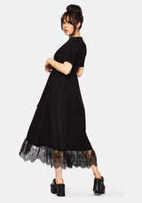 Sorelle Spitze Saum Wickel Midaxi Kleid