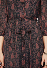 Isola Paisley Shift Midaxi Kleid