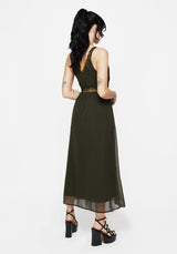 Idalia Lace Insert Cami Midi Dress