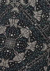 Poem Motte Druck Wickel Midi Kleid