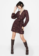 Celia Motte Bedruckt Mini Wickel Kleid
