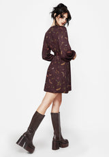 Celia Motte Bedruckt Mini Wickel Kleid