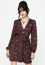 Celia Motte Bedruckt Mini Wickel Kleid