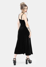 Opia Cami Perlenbesetzt Bestickt Velours Midaxi Kleid