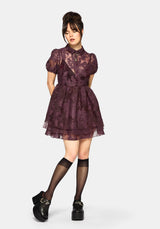 Spectre Gelagert Mini Hemd Kleid - Burgunderrot