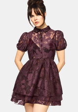 Spectre Gelagert Mini Hemd Kleid - Burgunderrot