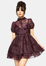 Spectre Gelagert Mini Hemd Kleid - Burgunderrot