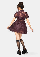 Spectre Gelagert Mini Hemd Kleid - Burgunderrot