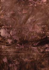 Serenade Hoch Hals Gerafft Blumenmuster Midaxi Kleid