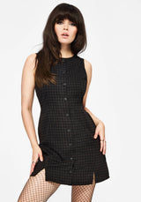 Ziggy Prüfen Knopf Hoch Mini Kleid