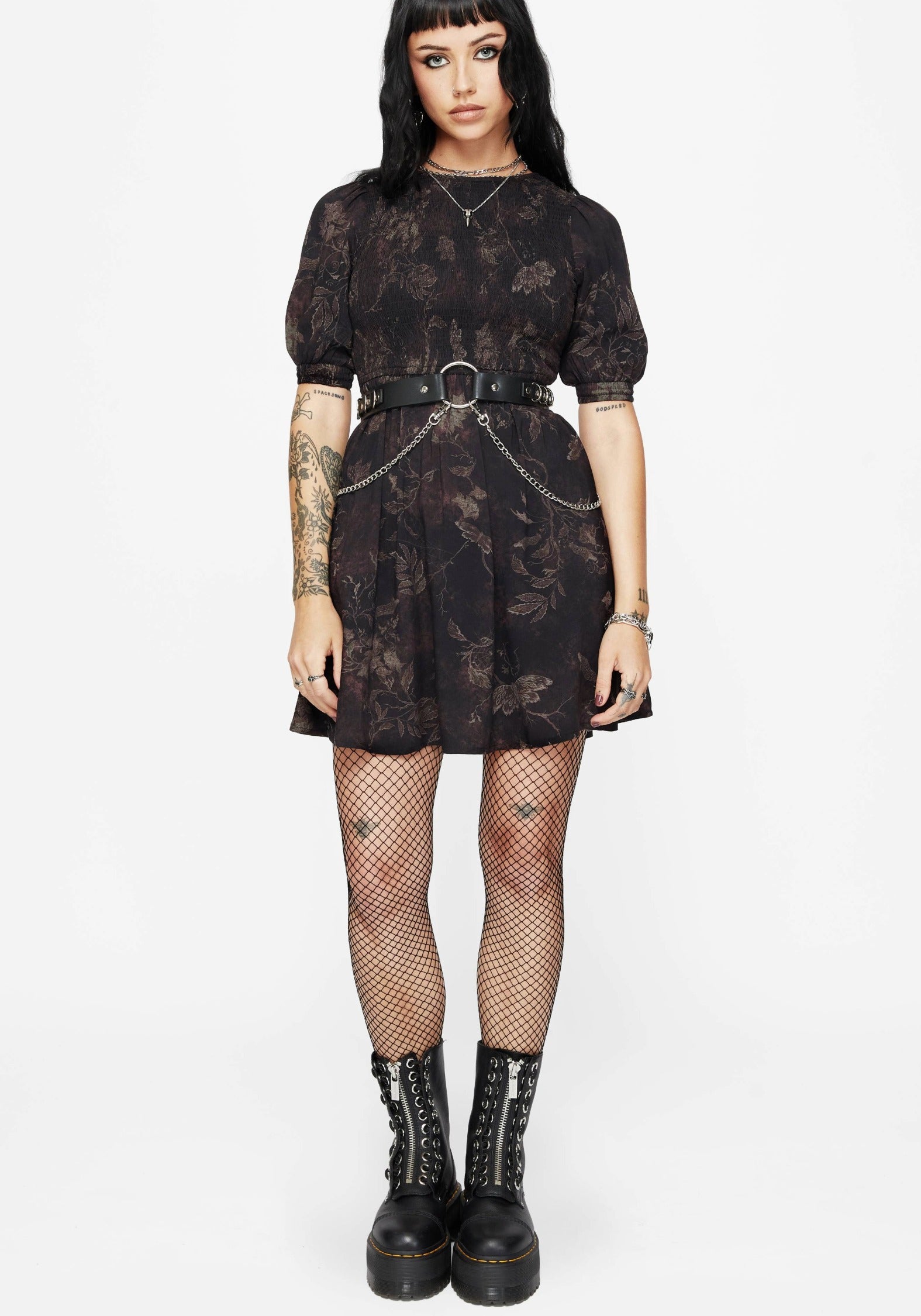 anthropologie black floral dress Anthropologie Lace Mini Dress XS 0 Black FLoral – Sailor Jack Consignment main image 1