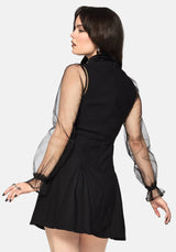 Glasmere Godet Schlange Brosche Mini Kleid
